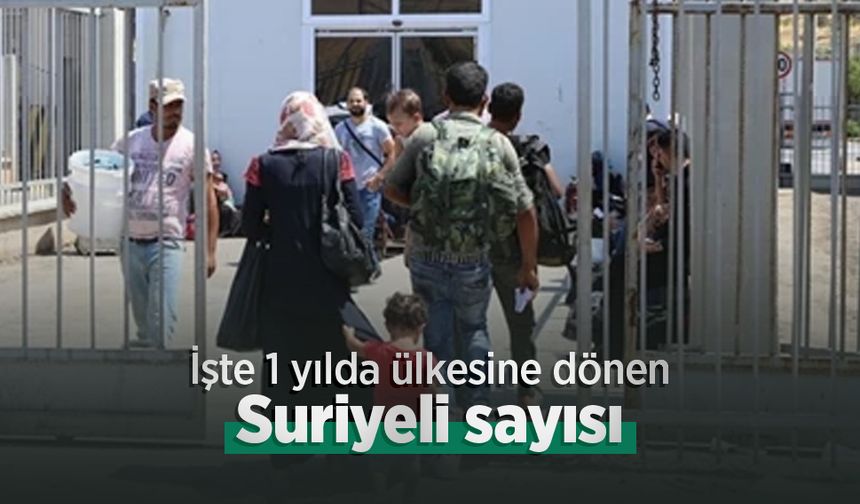 İşte 1 yılda ülkesine dönen Suriyeli sayısı