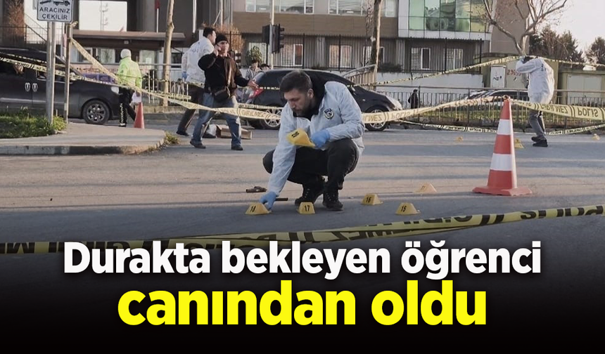 Durakta bekleyen öğrenci canından oldu