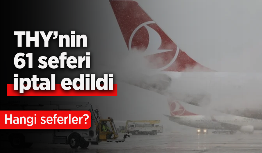 THY'nin 61 seferi iptal edildi