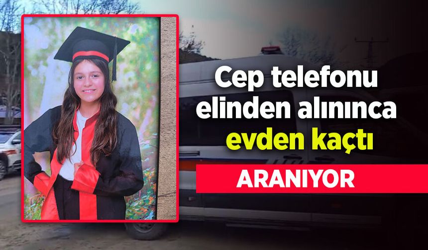 Cep telefonu  elinden alınınca  evden kaçtı