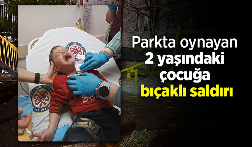 Parkta oynayan 2 yaşındaki çocuğa bıçaklı saldırı