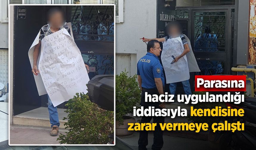 Parasına haciz uygulandığı iddiasıyla kendisine zarar vermeye çalıştı