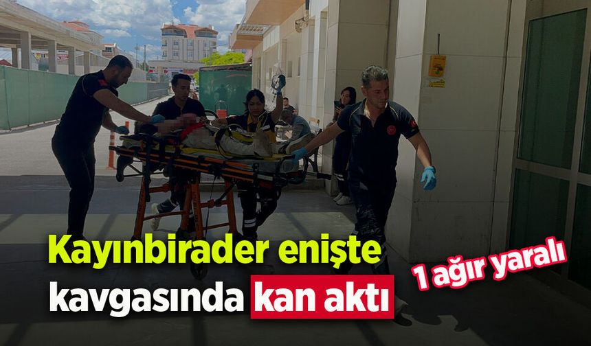 Kayınbirader enişte kavgasında kan aktı: 1 ağır yaralı