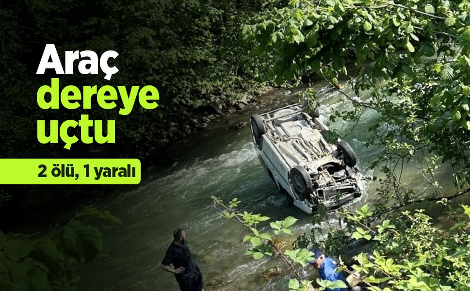 Araç dereye uçtu: 2 ölü, 1 yaralı