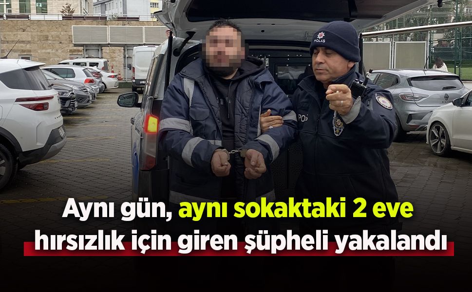 Aynı gün, aynı sokaktaki 2 eve hırsızlık için giren şüpheli yakalandı