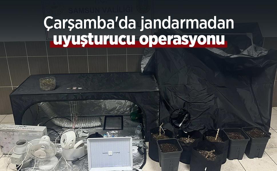 Çarşamba'da jandarmadan uyuşturucu operasyonu