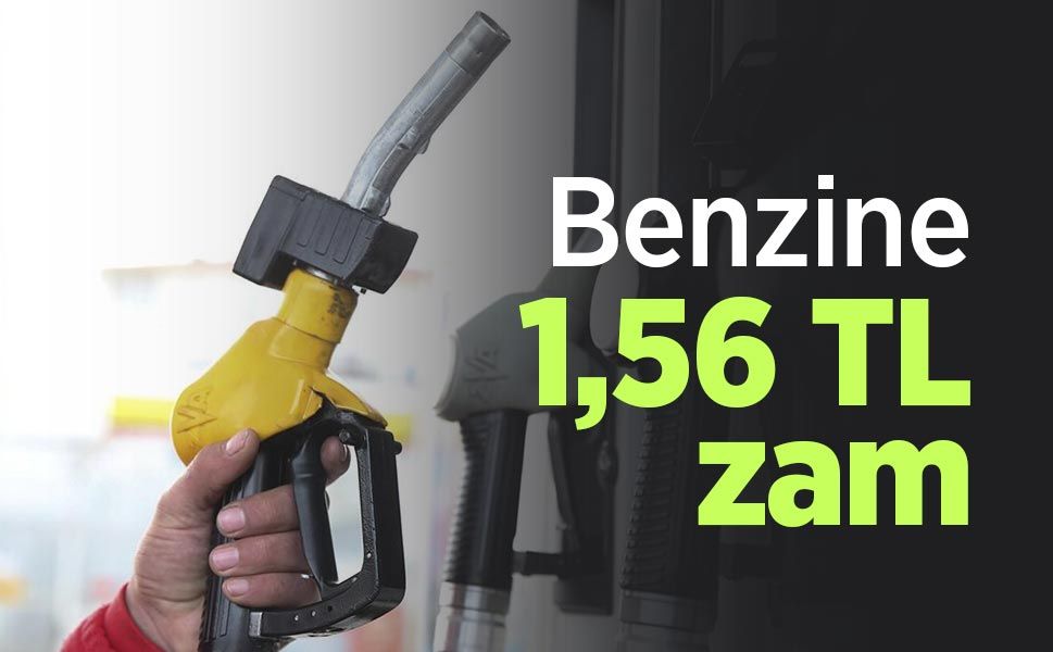 Benzine 1,56 TL zam