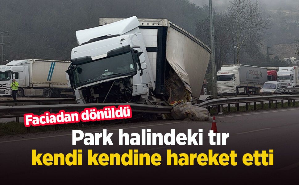 Park halindeki tır kendi kendine hareket etti: Faciadan dönüldü