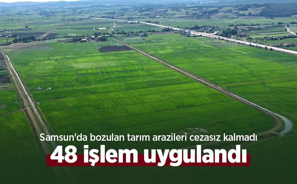 Samsun'da bozulan tarım arazileri cezasız kalmadı: 48 işlem uygulandı