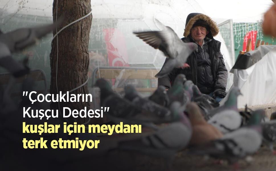 "Çocukların Kuşçu Dedesi" kuşlar için meydanı terk etmiyor