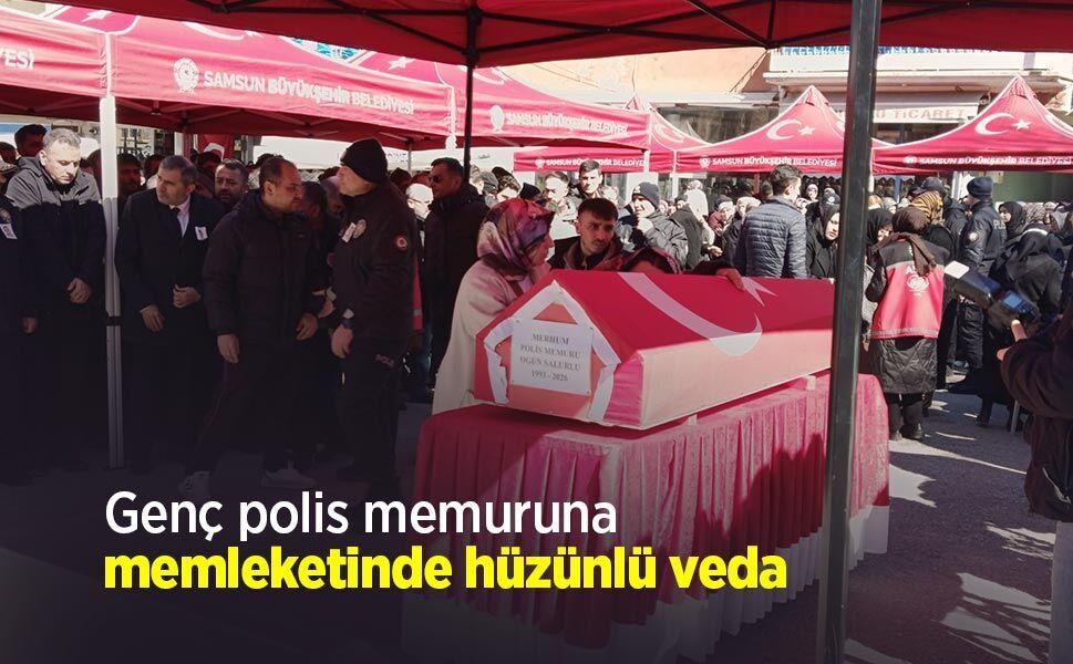 Genç polis memuruna memleketinde hüzünlü veda