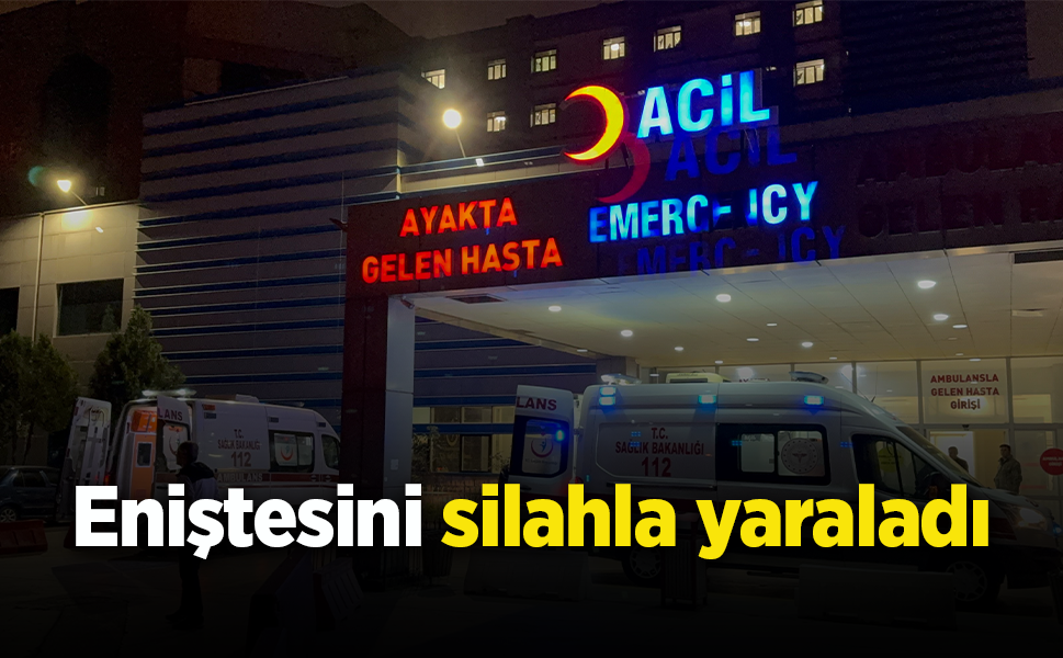 Eniştesini silahla yaraladı