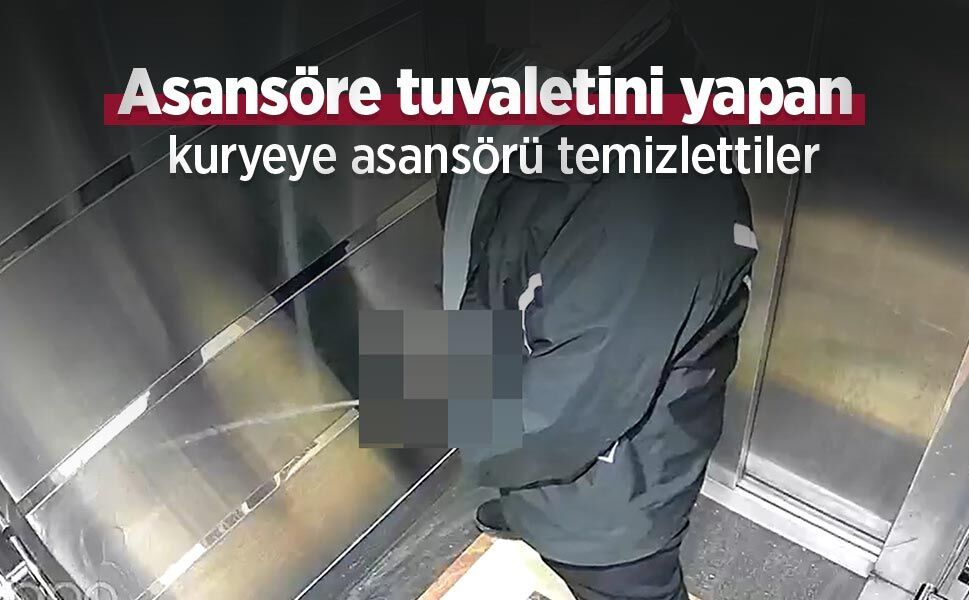 Asansöre tuvaletini yapan kuryeye asansörü temizlettiler