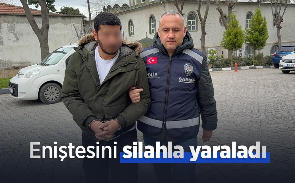 Eniştesini silahla yaraladı