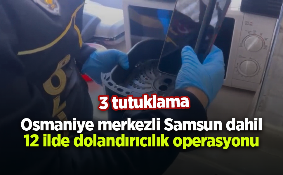 Osmaniye merkezli Samsun dahil 12 ilde dolandırıcılık operasyonu: 13 tutuklama