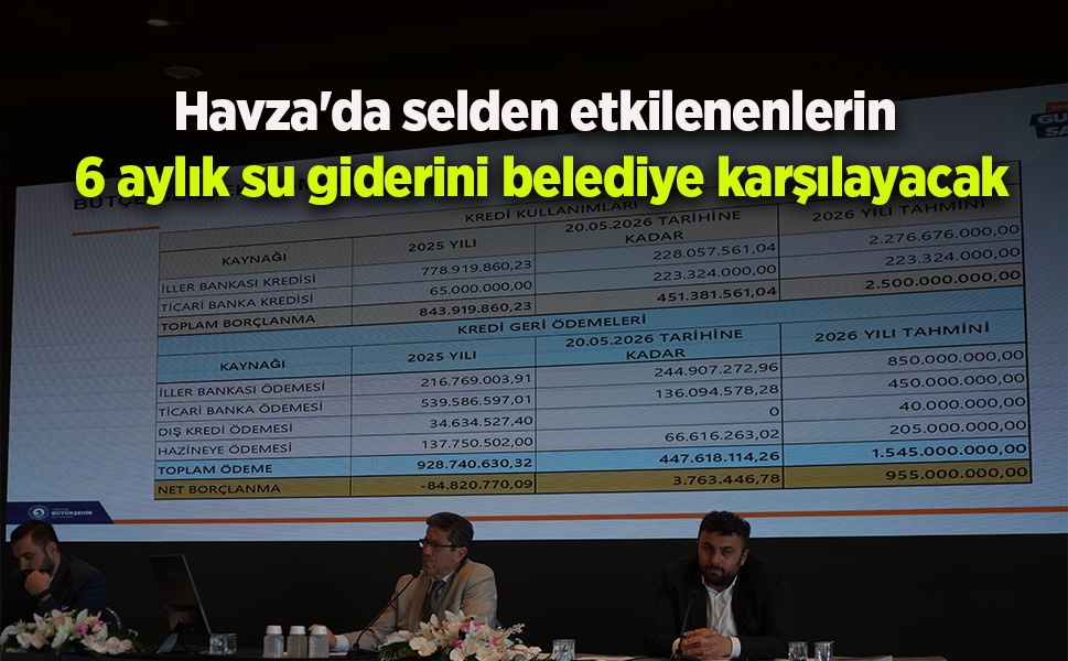 Havza'da selden etkilenenlerin 6 aylık su giderini belediye karşılayacak
