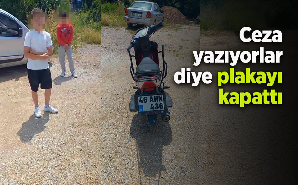 Ceza yazıyorlar diye plakayı kapattı