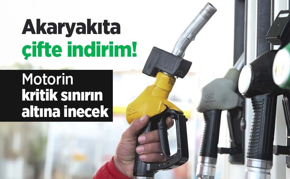 Akaryakıta çifte indirim! Motorin kritik sınırın altına inecek