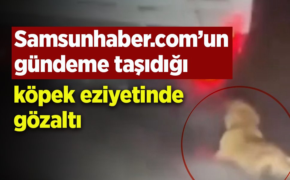 Köpeği kamyonetin arkasında sürükleyen şahıs gözaltına alındı
