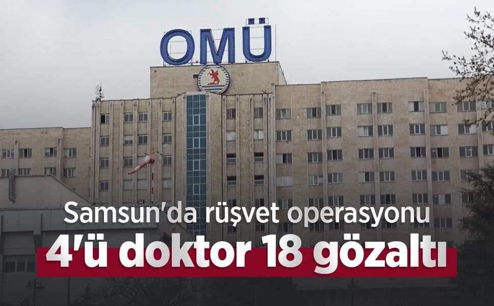 Samsun'da rüşvet operasyonu: 4'ü doktor 18 gözaltı