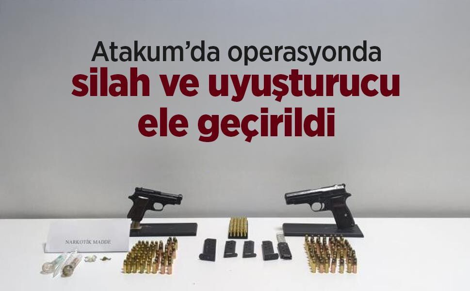 Atakum’da operasyonda silah ve uyuşturucu ele geçirildi