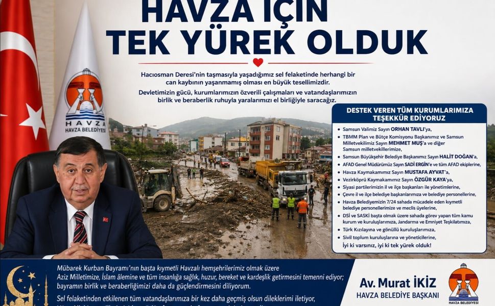 Başkan Murat İkiz: “Havza İçin Tek Yürek Olduk”