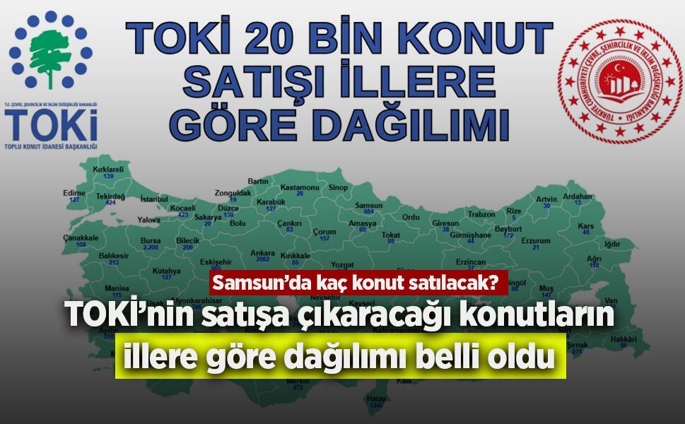 TOKİ’nin satışa çıkaracağı konutların illere göre dağılımı belli oldu