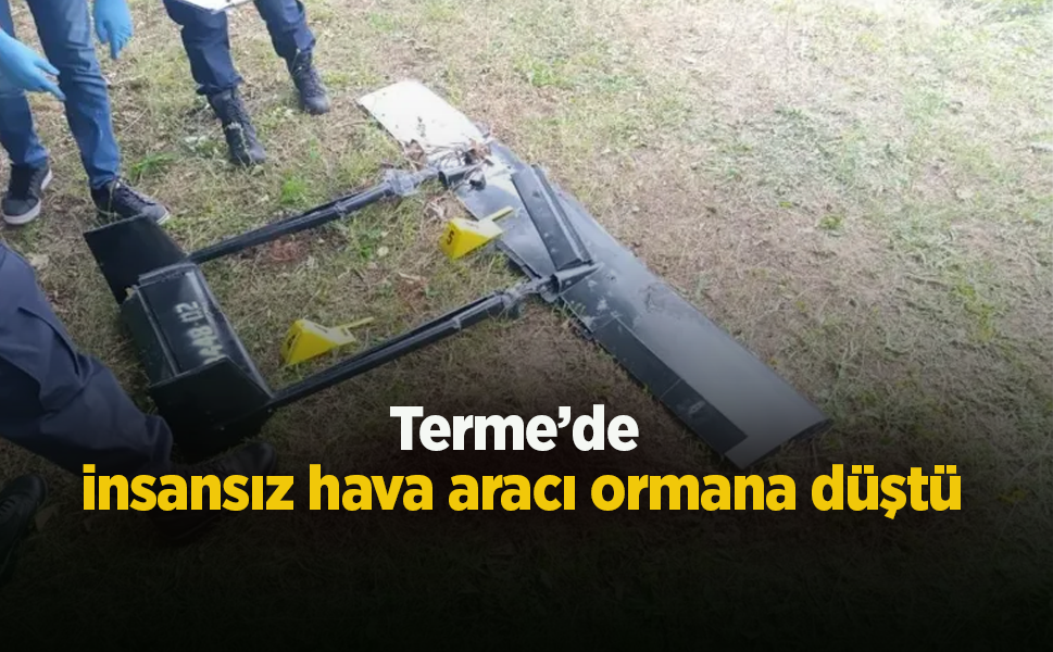 Samsun'da insansız hava aracı ormana düştü