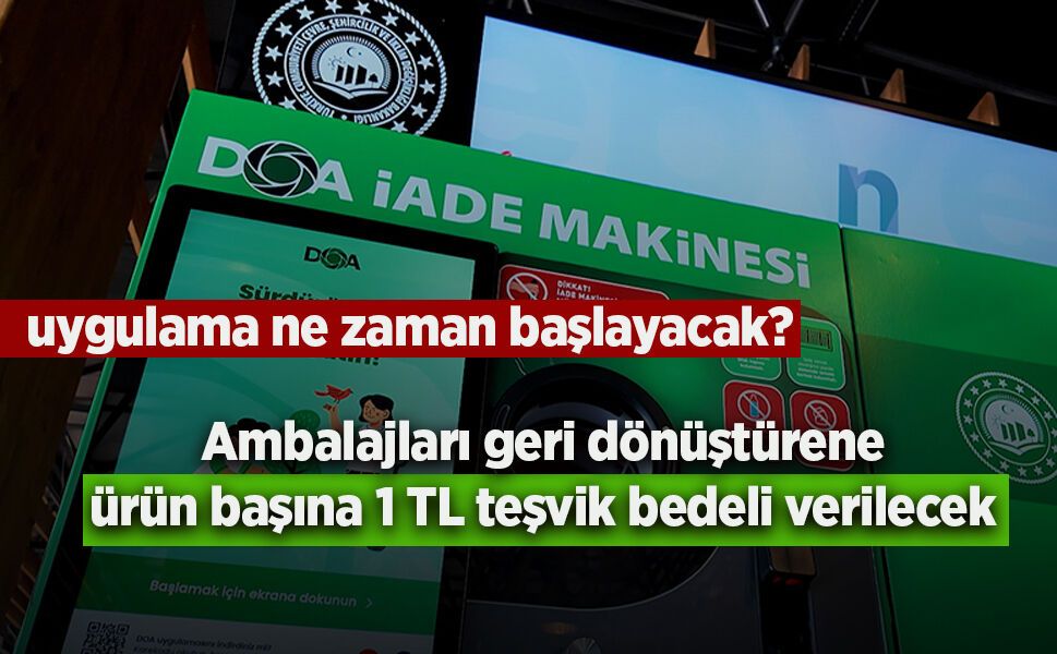 Ambalajları geri dönüştürene ürün başına 1 TL teşvik bedeli verilecek