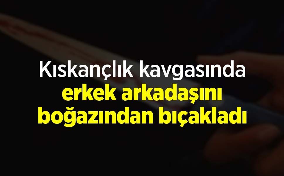 Kıskançlık kavgasında erkek arkadaşını boğazından bıçakladı