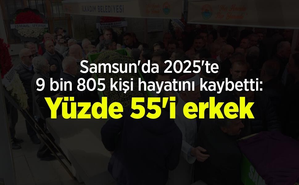 Samsun'da 2025'te 9 bin 805 kişi hayatını kaybetti: Yüzde 55'i erkek - samsunhaber.com