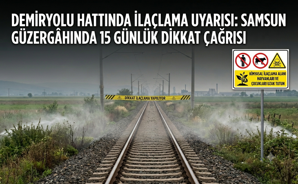 Demiryolu hattında ilaçlama uyarısı: Samsun güzergâhında 15 günlük dikkat çağrısı