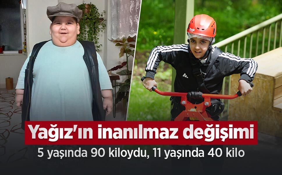 Yağız'ın inanılmaz değişimi: 5 yaşında 90 kiloydu, 11 yaşında 40 kilo