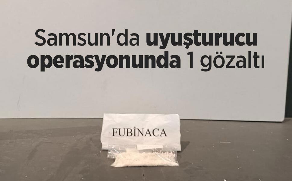 Samsun'da uyuşturucu operasyonunda 1 gözaltı