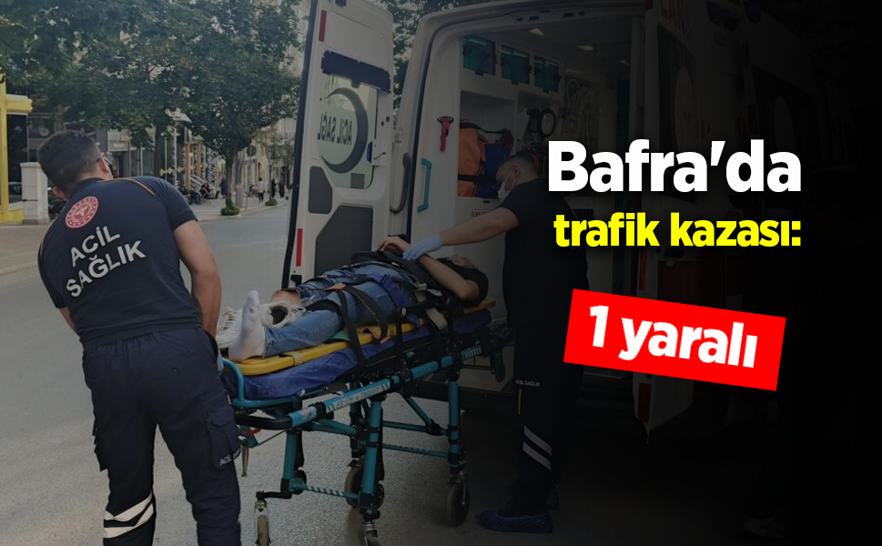 Bafra'da Motosiklet ile Otomobil Çarpıştı: 1 Yaralı