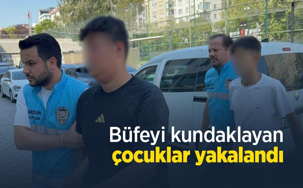 Büfeyi kundaklayan çocuklar yakalandı