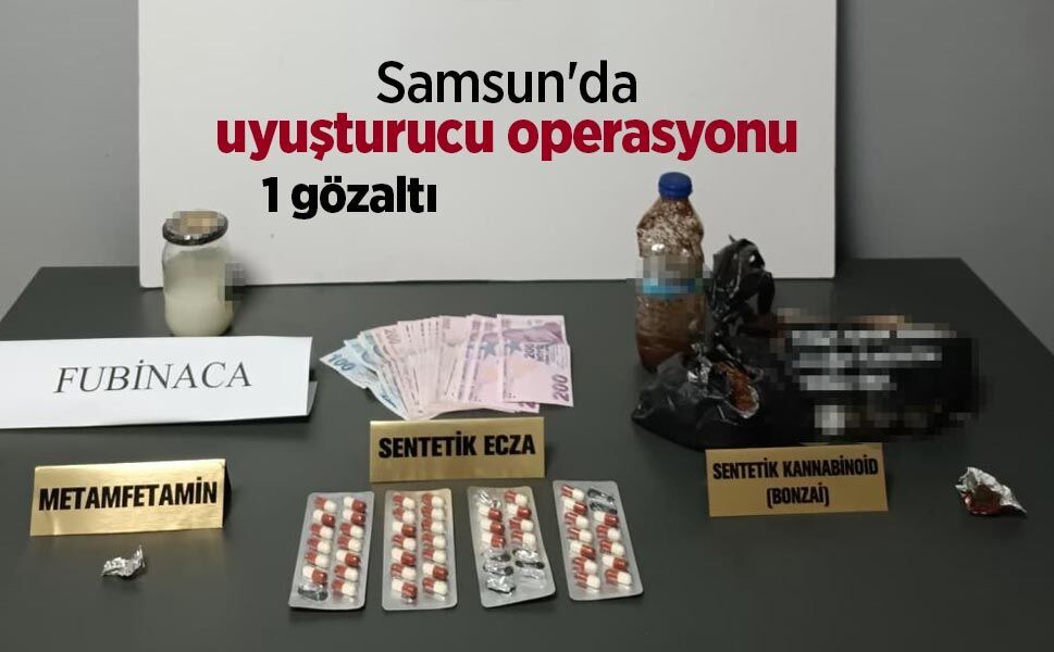 Samsun'da uyuşturucu operasyonu: 1 gözaltı