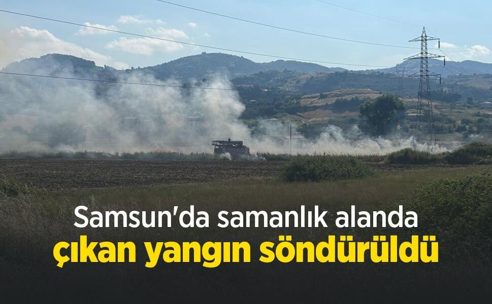 Samsun'da samanlık alanda çıkan yangın söndürüldü