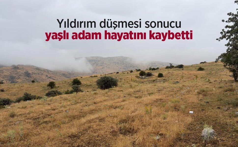 Yıldırım düşmesi sonucu yaşlı adam hayatını kaybetti