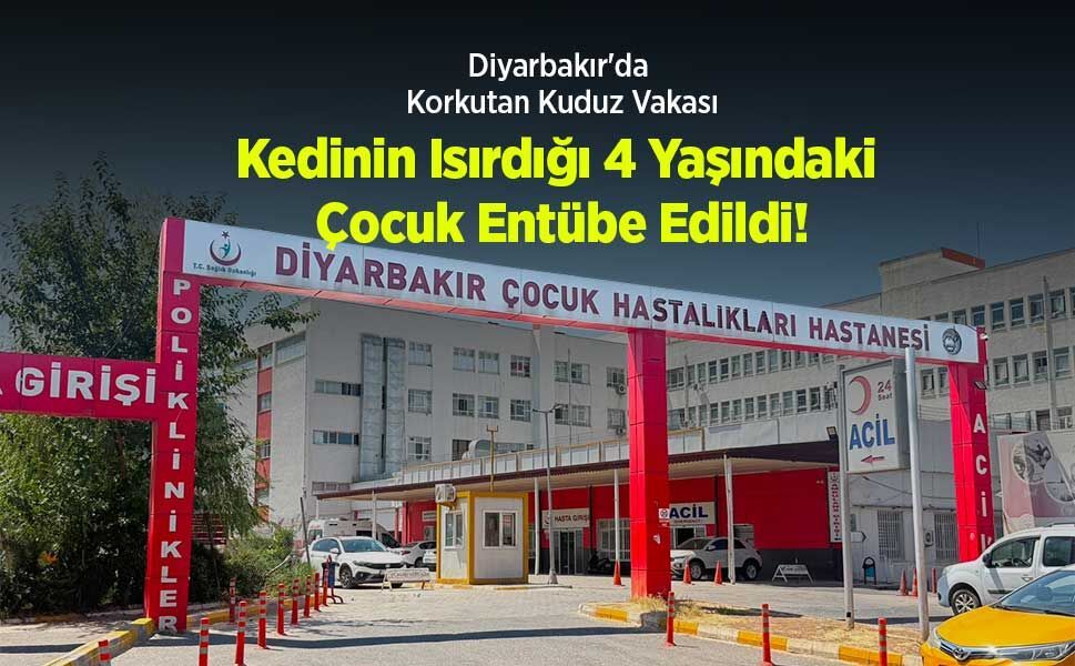 Diyarbakır'da Korkutan Kuduz Vakası: Kedinin Isırdığı 4 Yaşındaki Çocuk Entübe Edildi!