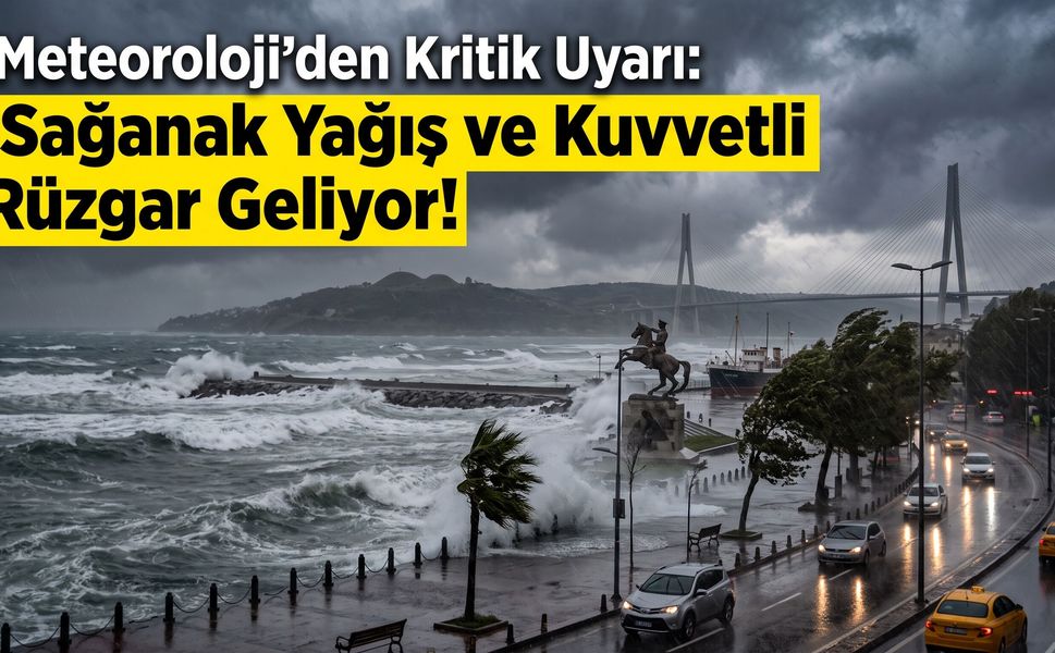 Meteoroloji'den Kritik Uyarı: Sağanak Yağış ve Kuvvetli Rüzgar Geliyor!