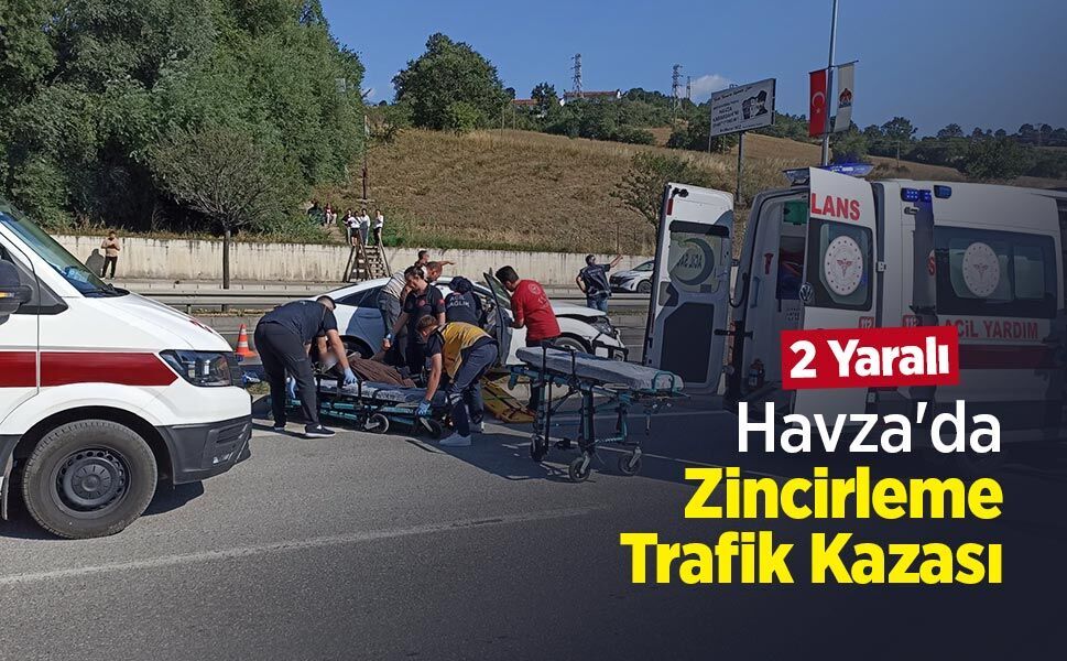 Havza'da Zincirleme Trafik Kazası: 2 Yaralı