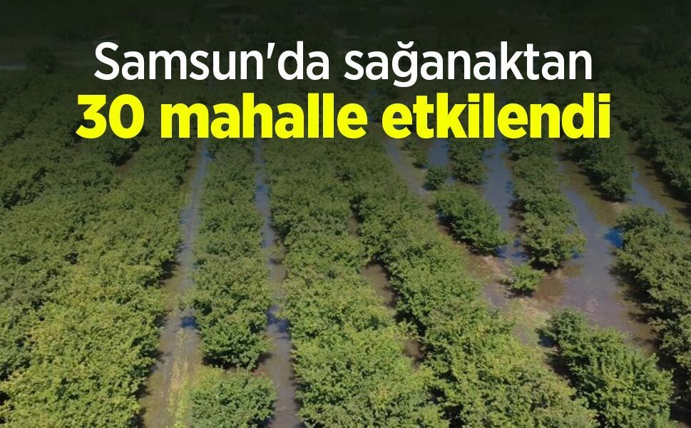Samsun'da sağanaktan 30 mahalle etkilendi