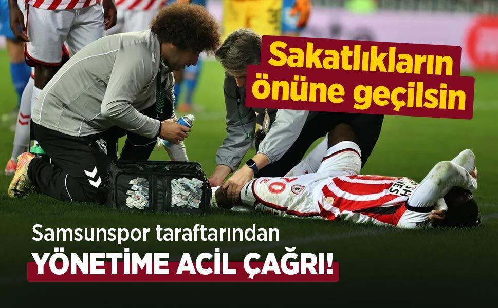 Samsunspor taraftarından   YÖNETİME ACİL   ÇAĞRI! Sakatlıkların önüne geçilsin