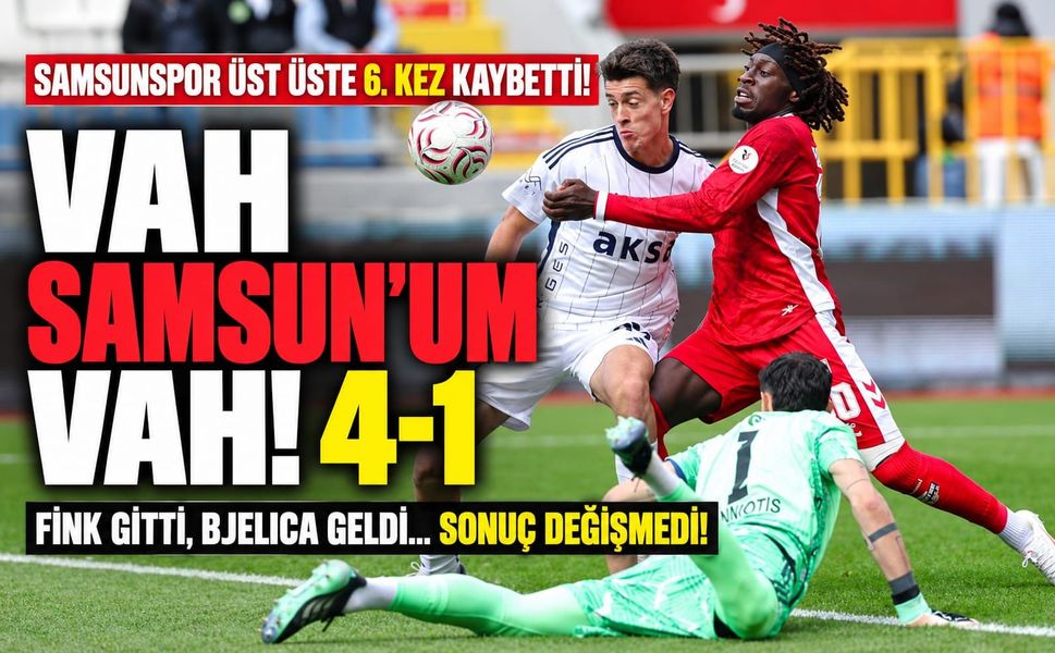 SAMSUNSPOR KASIMPAŞA KARŞISINDA TEL TEL DÖKÜLDÜ