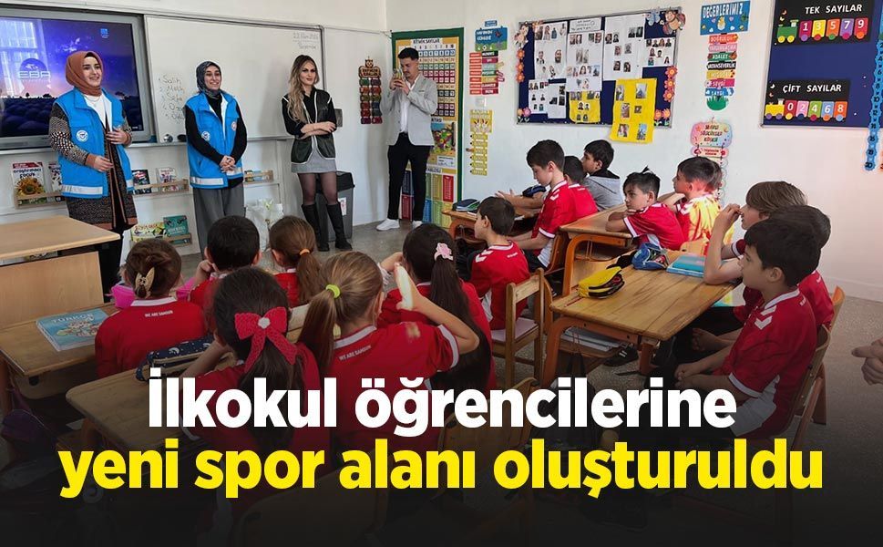 İlkokul öğrencilerine yeni spor alanı oluşturuldu