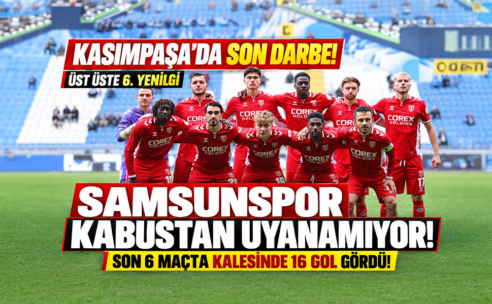 Samsunspor kabustan uyanamıyor! Son 6 maçta 16 gol yedi