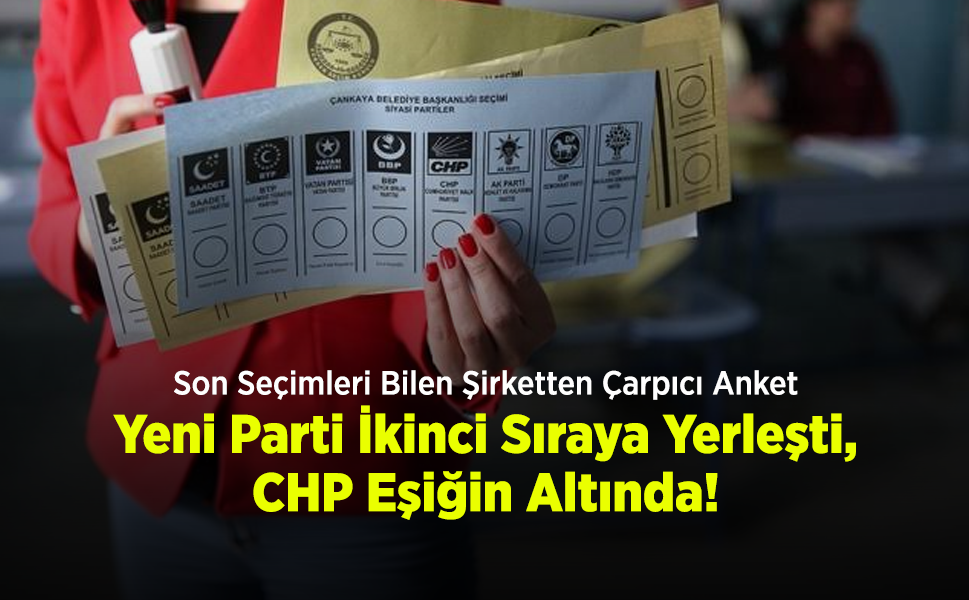 Son Seçimleri Bilen Şirketten Çarpıcı Anket: Yeni Parti İkinci Sıraya Yerleşti, CHP Eşiğin Altında!